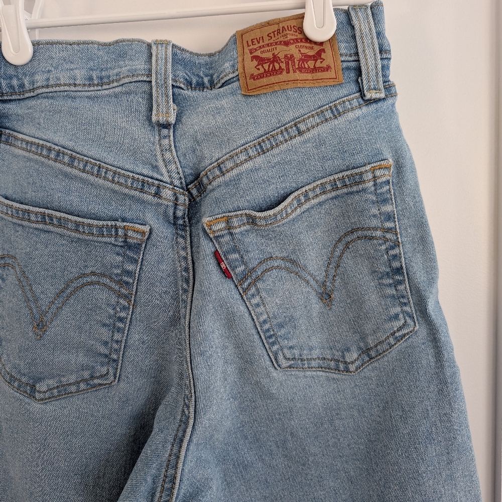 Levis Ribcage Straight Ankle Blue Jeans - Size 24 - Picture 6 of 7